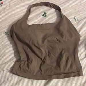 Brown Active Halter Top